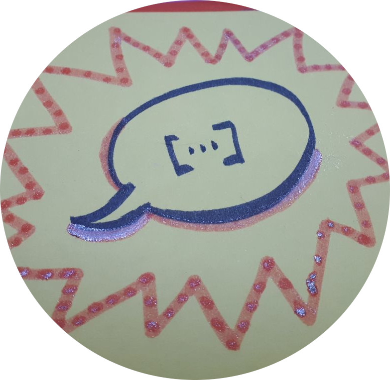 Zeichnung von einer Sprechblase